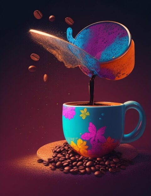 magic coffee illustration