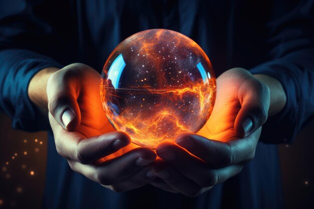 Magic crystal ball predictions for Halloween fortune telling