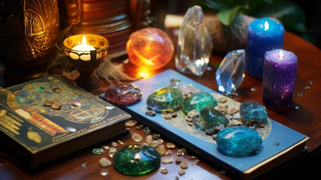 magic crystals and divination cards books