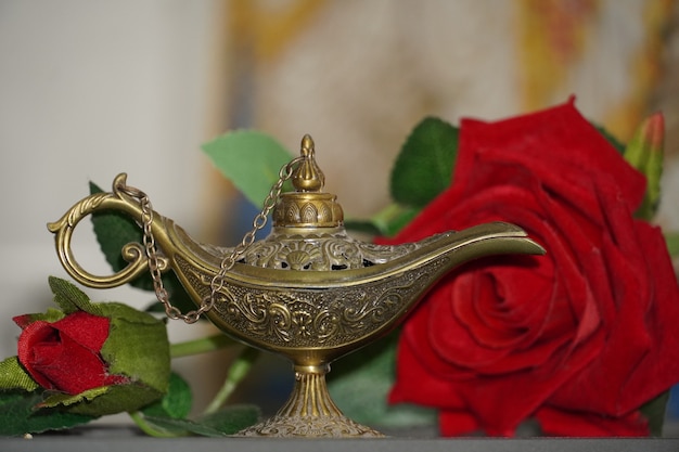 Magic lamp images with rose HD Jin Lamp