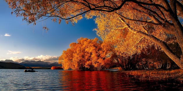 Magic Light and Natural Beauty An Iridescent Forest Landscape