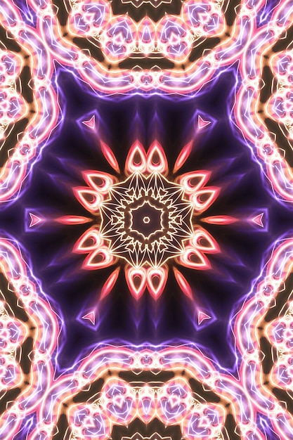 Magic mystic mandala Esoteric geometric fractal Kaleidoscopic background