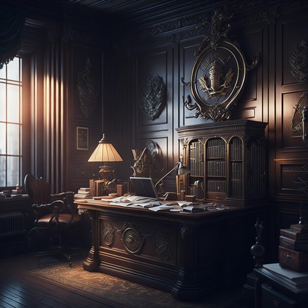 magic old secretary's office illustration cinematic