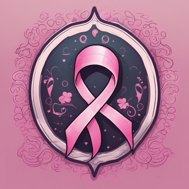 magic pink ribbon breast cancer woman