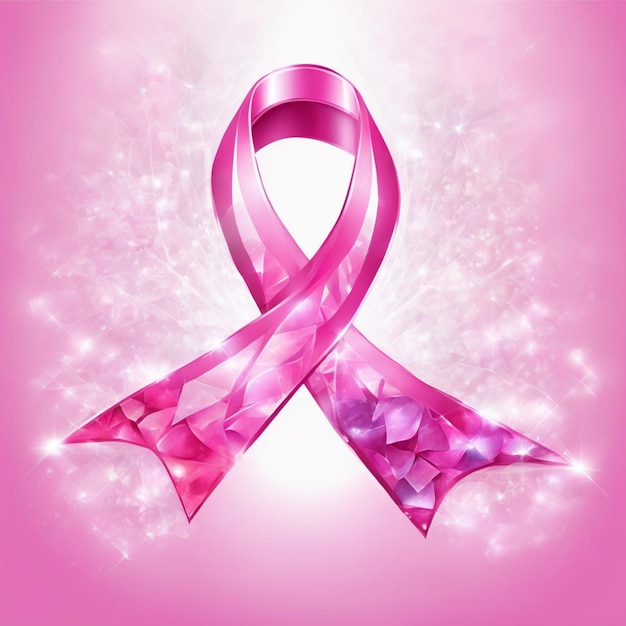 magic pink ribbon breast cancer woman