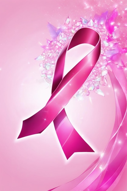 magic pink ribbon breast cancer woman