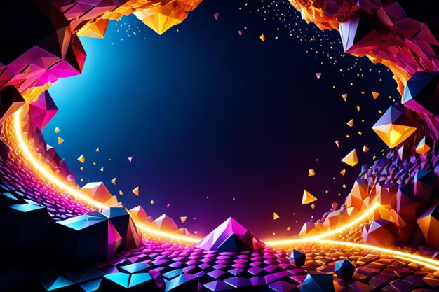 Magic poly 3d background