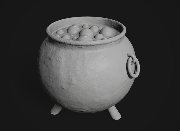 magic pot with potion on the background