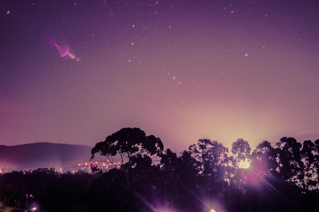 magic purple sky