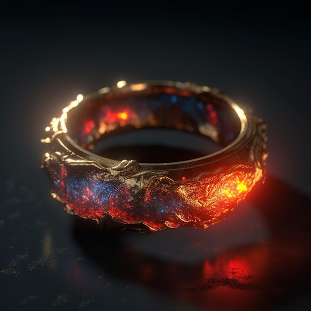 magic ring with electricity around dungeons and dragons style