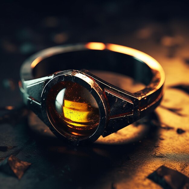 magic ring with electricity around dungeons and dragons style