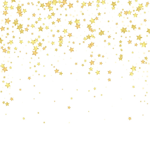 Magic stars vector overlay gold stars scattered around randomly falling down floating chaotic dreamy