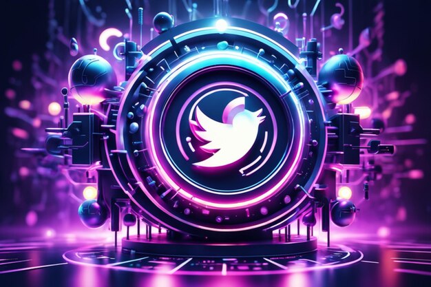 Photo magic twitter logo background