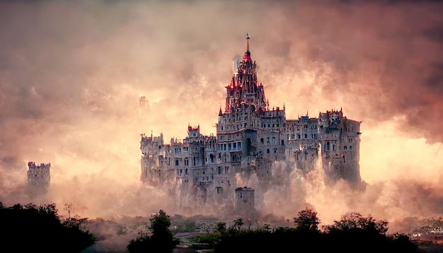 Magic unusual fairytale palaces