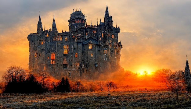 Magic unusual fairytale palaces