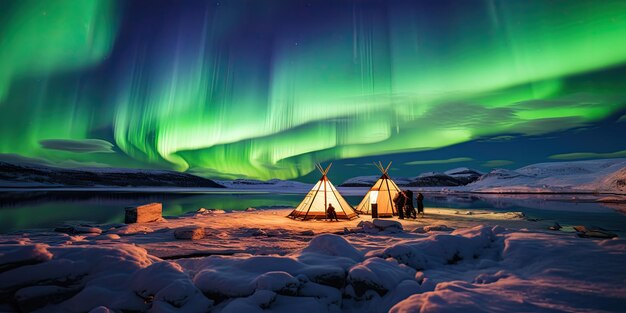 Premium Photo  Magic and wonder of witnessing the northern lights 