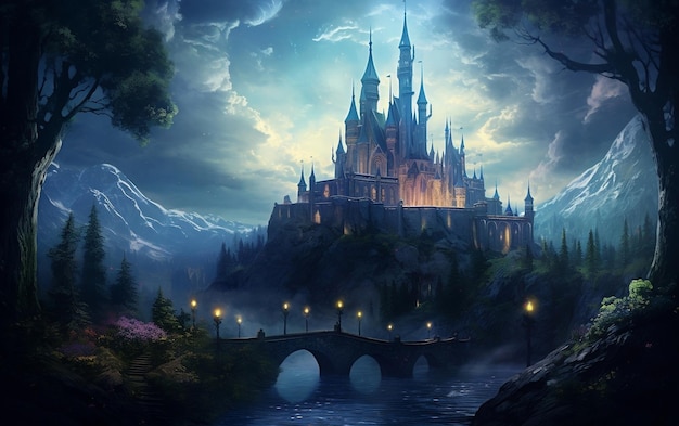 Magical Castle of Fairy Tales An Enchanted Realm Generative AI