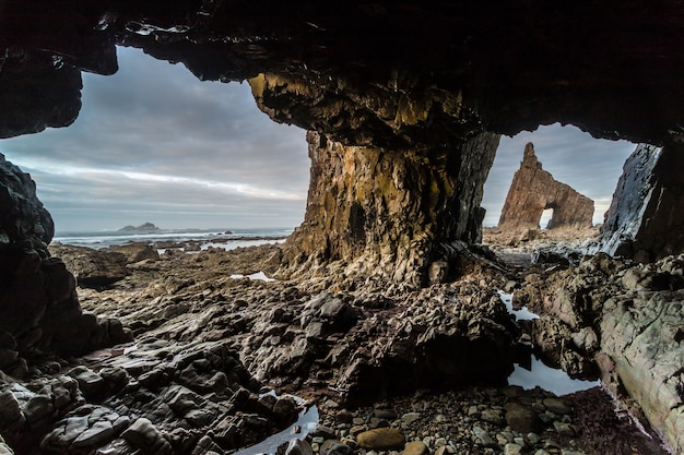 magical cave on the beach of Campiecho