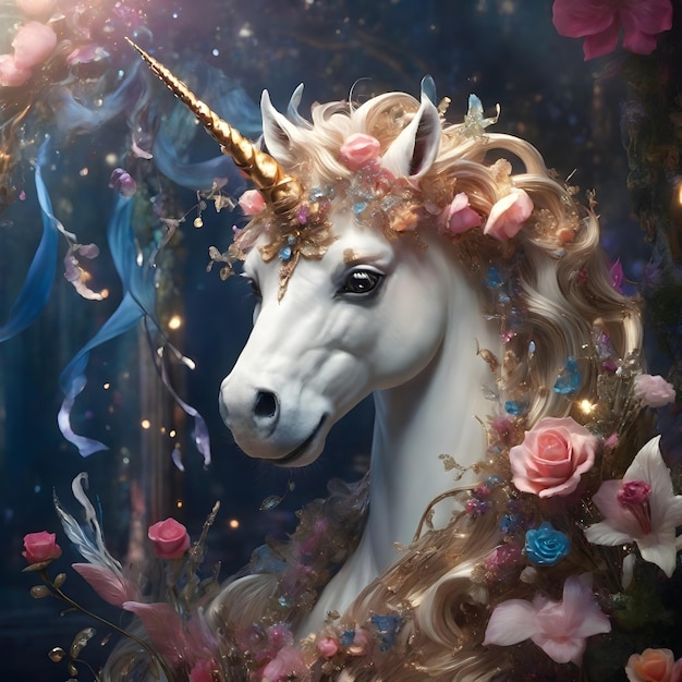 A Magical DetailRich Unicorn Straight from a Fairy Tale