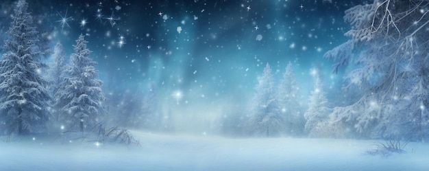 Magical dramatic snow theme winter background