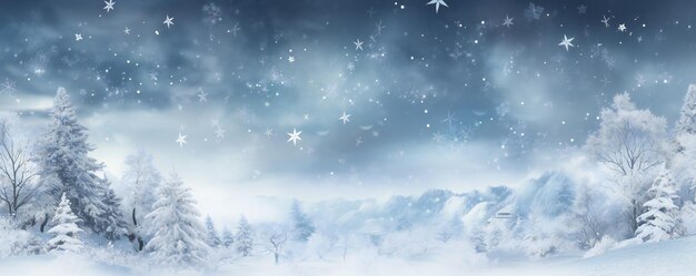 Photo magical dramatic snow theme winter background