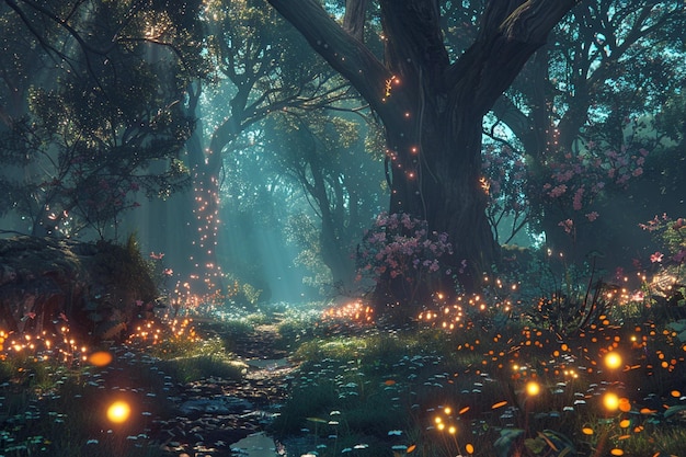 A magical fairytale forest