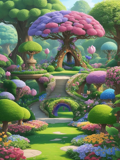 Photo magical garden