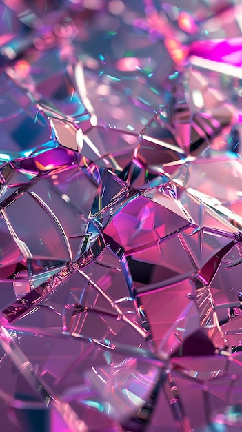 magical holographic texture glass shards pinkpurple reflexes