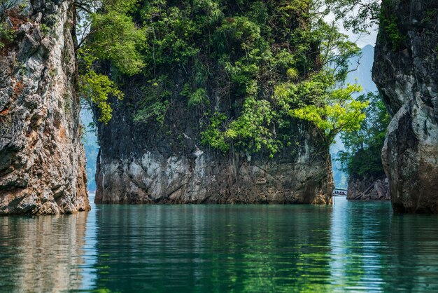 Magical landscape with limestone pillar