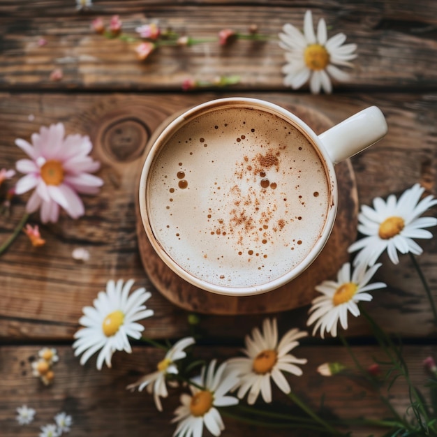 마법의 라테 아트 카푸치노 커피 거품 우유 크림 음료 디자인 아름다운 라테 아트는