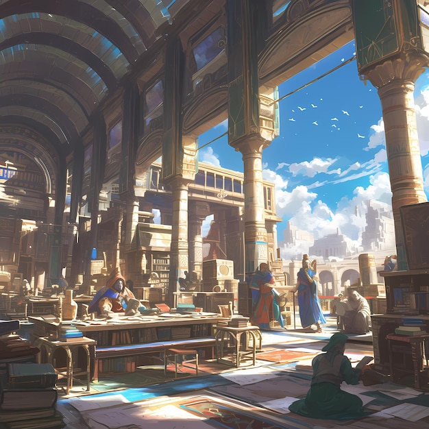 Magical Library Haven Explore Ancient Knowledge