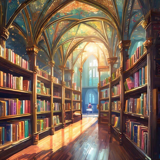 a magical library