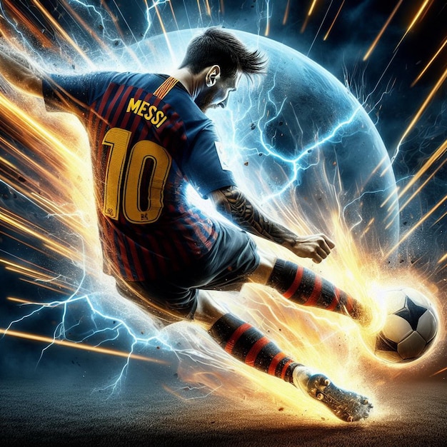 Photo magical messi with great strike