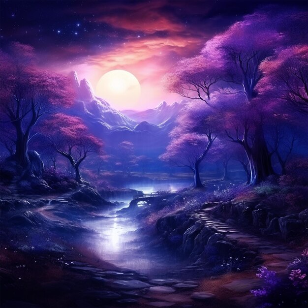 magical and mystical landscape wallpaper