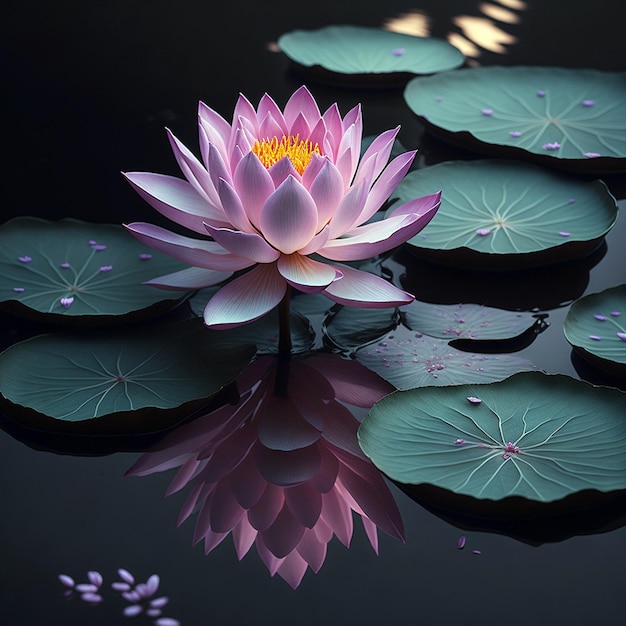 A magical pink lotus