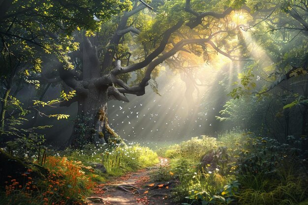 Magical Realistic Nature Scene