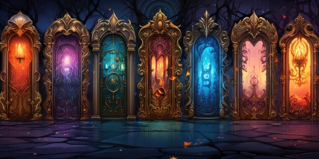 Фото Волшебные секретные двери и мистический блеск света