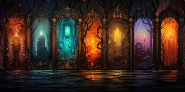 Фото Волшебные секретные двери и мистический блеск света