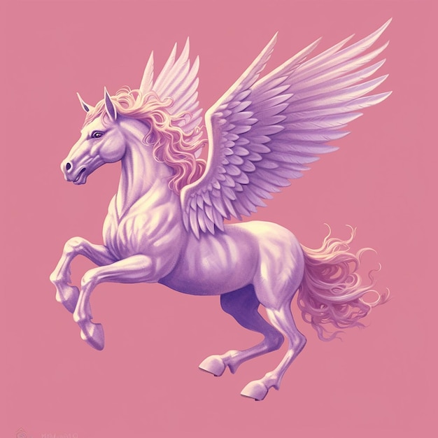 Photo magical unicorn full of colors and so many details magic horse from fairy tale