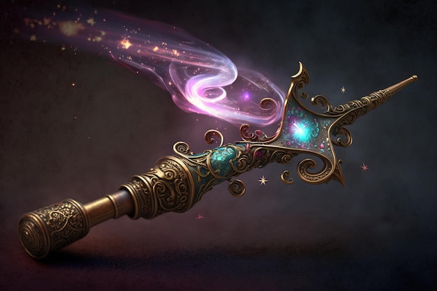 Magical wand illustration