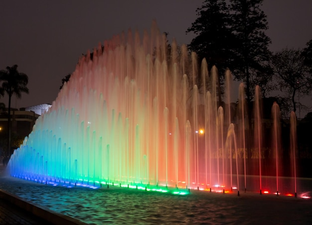 Magical Water Circuit in Reserve Park Lima Peru