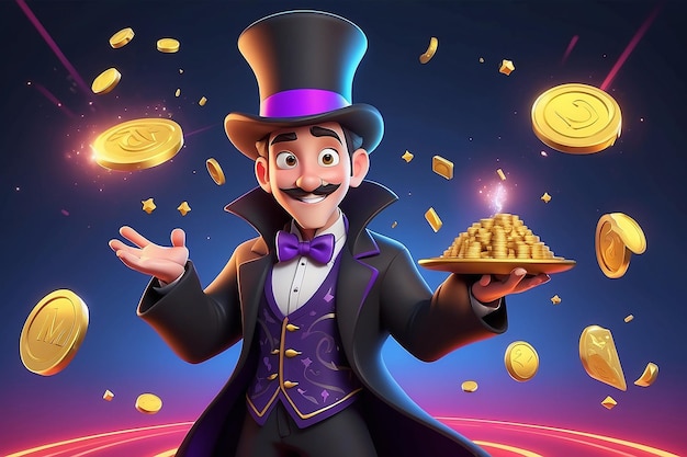 Magician Cartoon Character Illustration