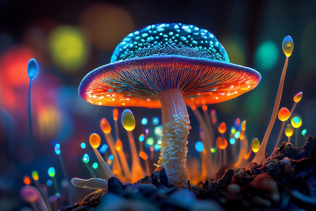 Magische mysterieuze paddenstoelen generatieve AI