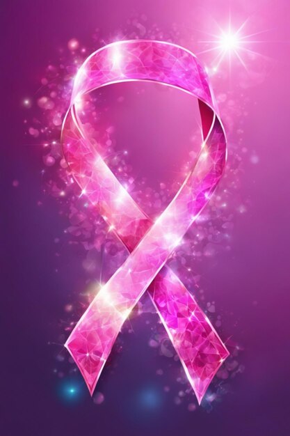 Foto magische roze lint borstkanker vrouw