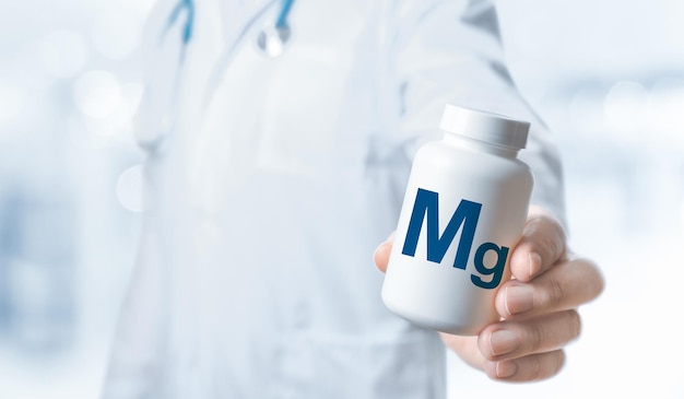 Magnesium mg mg supplements for human health doctor recommends\
taking magnesium doctor talks about benefits of mg essential\
vitamins and minerals for humans magnesium health concept