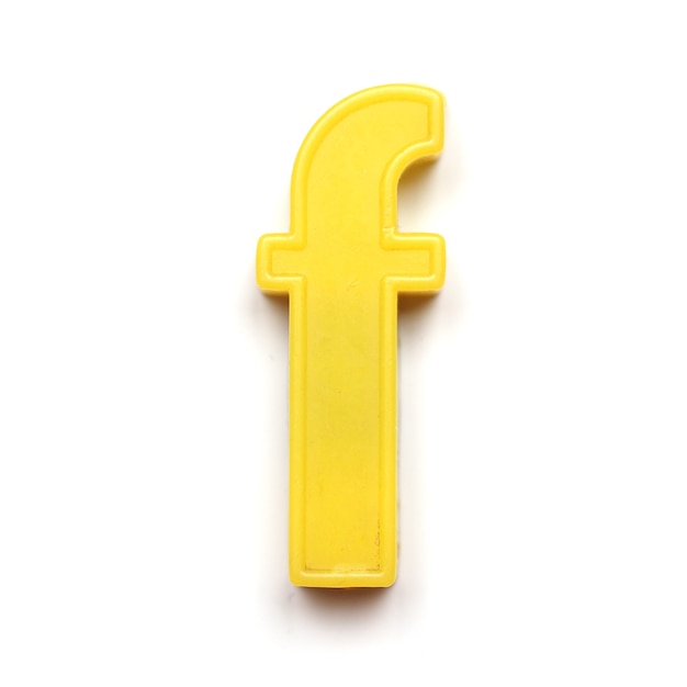 Photo magnetic lowercase letter f