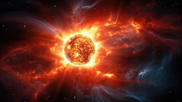 Magnetic sun in space