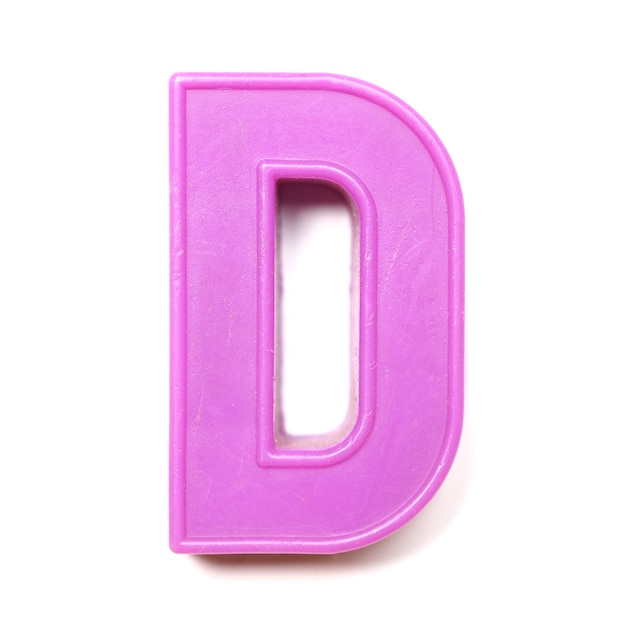 Photo magnetic uppercase letter d