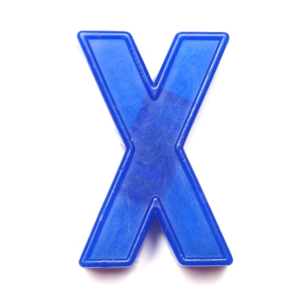 Photo magnetic uppercase letter x