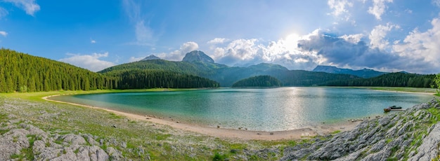 The magnificent Black Lake is located in the National Park Durmitor in the north of Montenegro